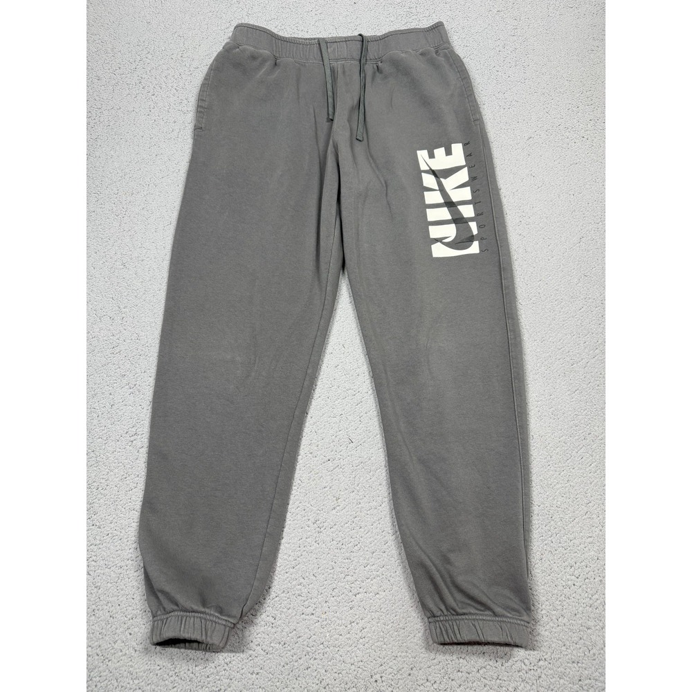Nike Sweatpants Mens Large Gray Fleece Joggers Nike Sportswear Logo DD5242-068